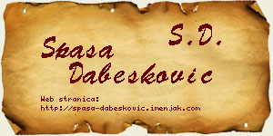 Spasa Dabesković vizit kartica
